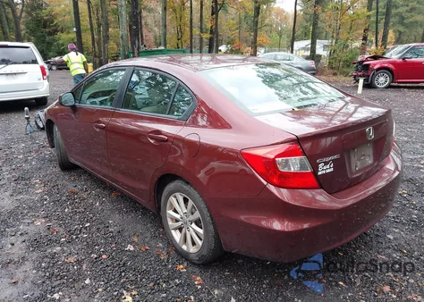 2012 Honda Civic Ex z USA, uszkodzony, nr VIN 2HGFB2F81CH509139